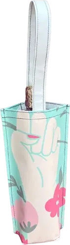 Porta-vinho feito de banner reaproveitado